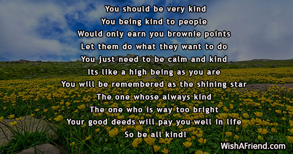 Short Kindness Poems