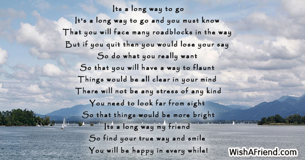 Its A Long Way To Go Inspiring Poem