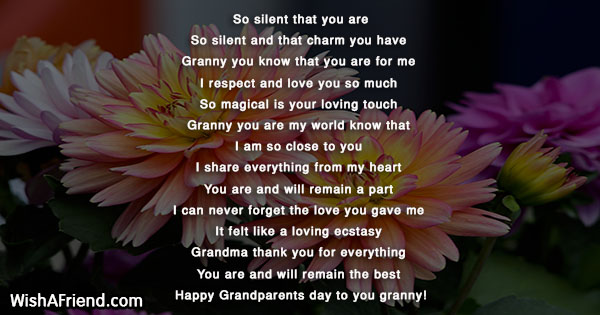 Happy Grandparents Day Poems