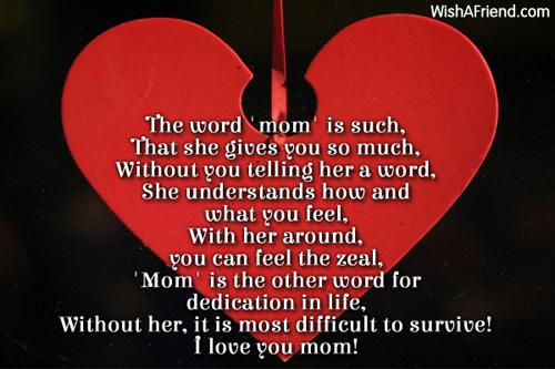 My Beloved Mom Poem For Mother