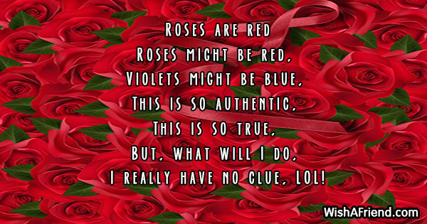 Roses Are Red Funny Poem.