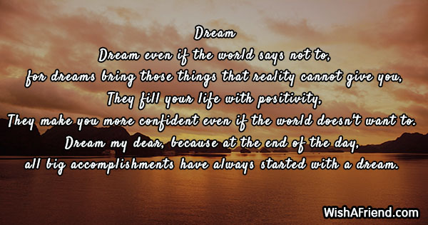 Dream Dreams Poem