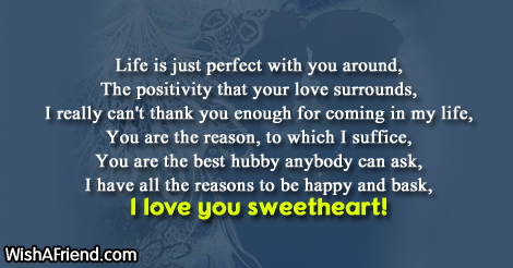 Life Is Perfect With You Poem For Husband