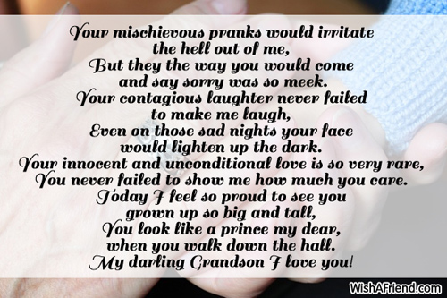 I M So Proud Of You Poem For Grandson