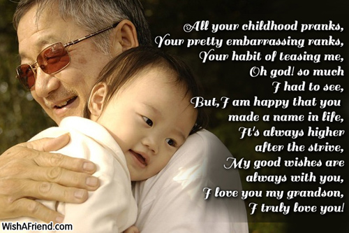 Love You My Grandson Poem For Grandson