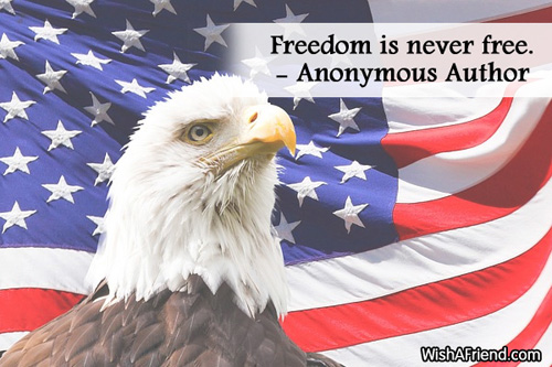 4thjuly-Freedom is never free.