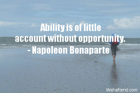 ability-Ability is of little account