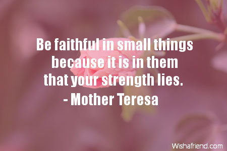 ability-Be faithful in small things