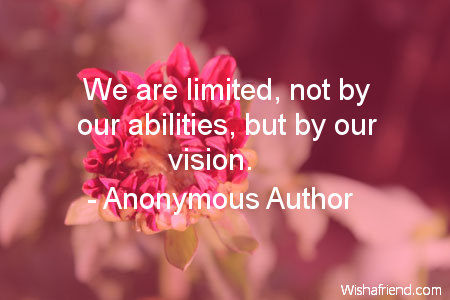 ability-We are limited, not by