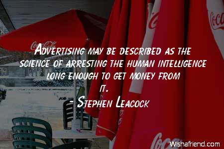 advertising-Advertising may be described as