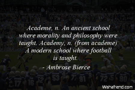 americanfootball-Academe, n. An ancient school