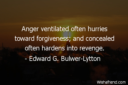 anger-Anger ventilated often hurries toward