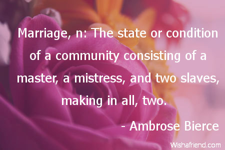 anniversary-Marriage, n: The state or