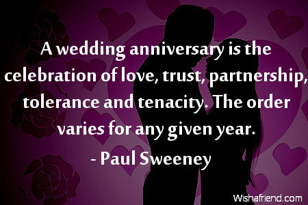 anniversary-A wedding anniversary is the