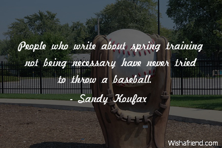 baseball-People who write about spring