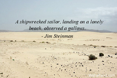 beach-A shipwrecked sailor, landing on