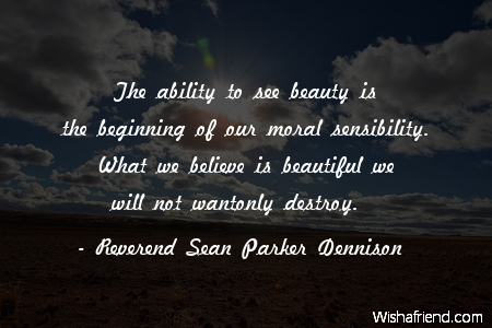 beauty-The ability to see beauty