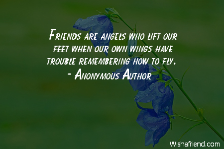 bestfriend-Friends are angels who lift