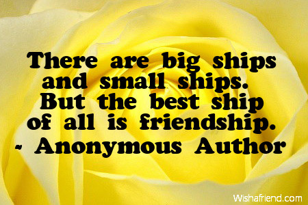 Anonymous Author Quote: There are big ships and small ships. But the