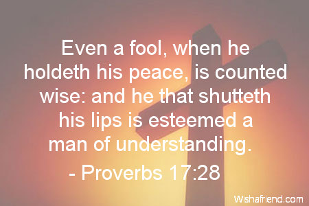 bible-Even a fool, when he