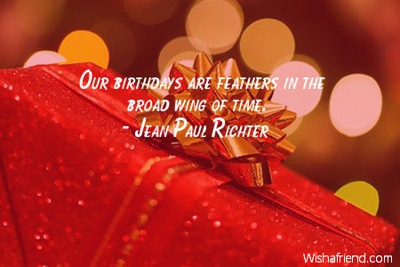birthday-Our birthdays are feathers in