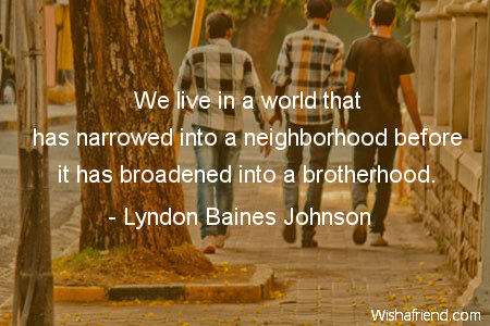brotherhood-We live in a world