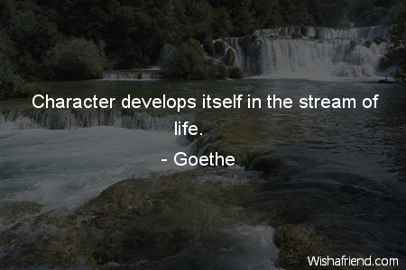 character-Character develops itself in the