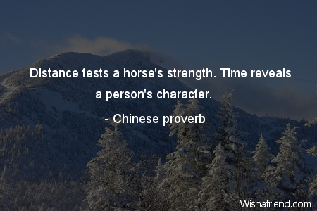 character-Distance tests a horse's strength.