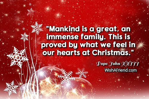 christmas-Mankind is a great, an