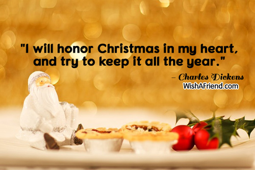 christmas-I will honor Christmas in