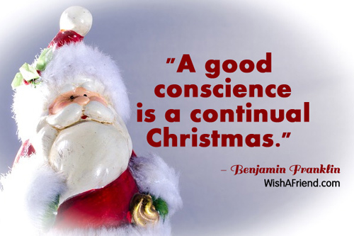 christmas-A good conscience is a