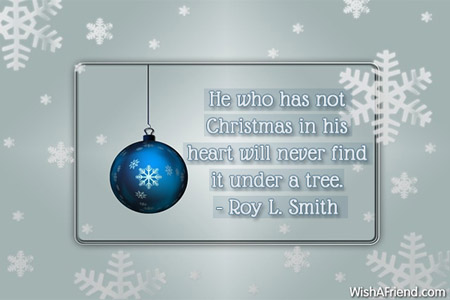 christmas-He who has not Christmas