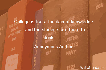 college-College is like a fountain