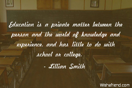 college-Education is a private matter