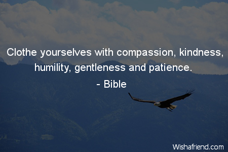 compassion-Clothe yourselves with compassion, kindness,