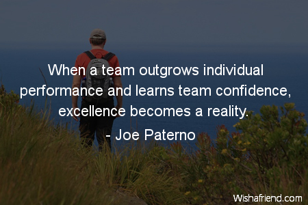 confidence-When a team outgrows individual
