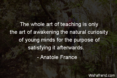 curiosity-The whole art of teaching