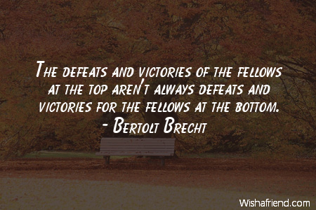 defeat-The defeats and victories of