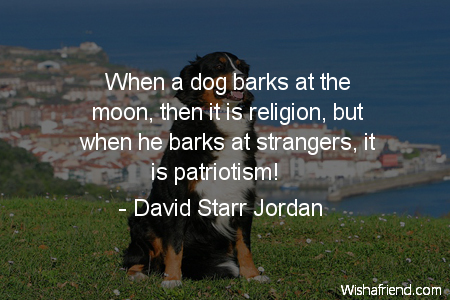 dog-When a dog barks at