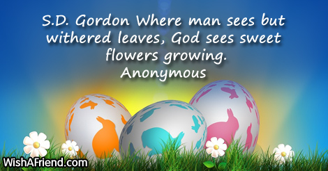 easter-S.D. Gordon Where man sees