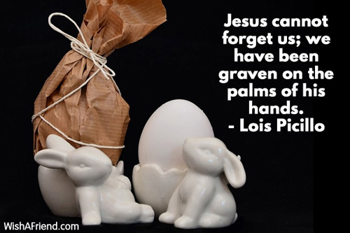 easter-Jesus cannot forget us; we