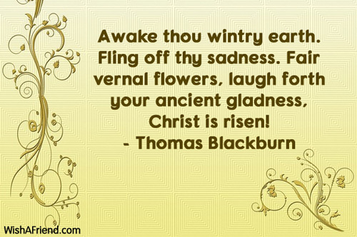 easter-Awake thou wintry earth. Fling