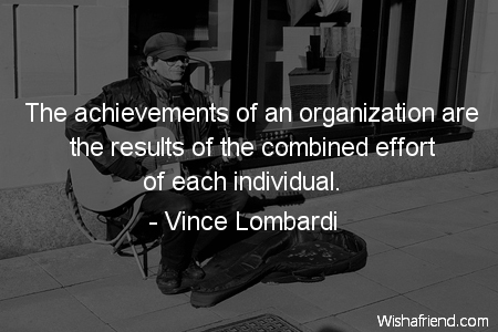 effort-The achievements of an organization