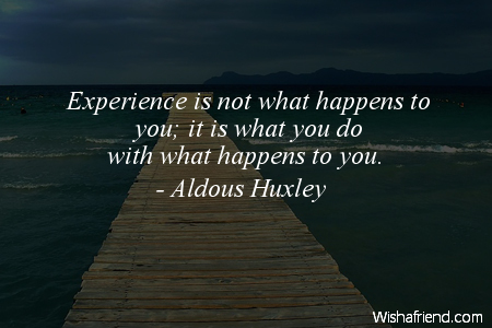 experience-Experience is not what happens