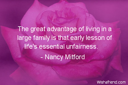 family-The great advantage of living