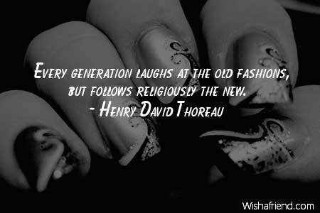 fashion-Every generation laughs at the