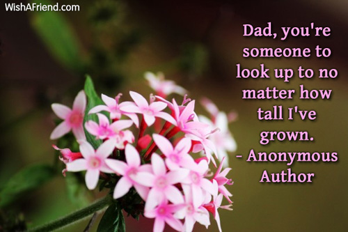 fathersday-Dad, you're someone to look