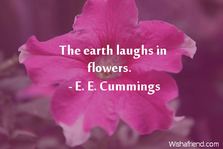 flower-The earth laughs in flowers.