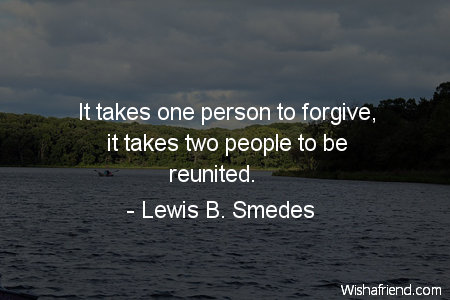 forgiveness-It takes one person to