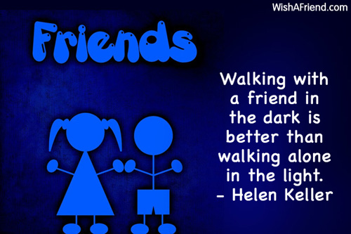 friendship-Walking with a friend in